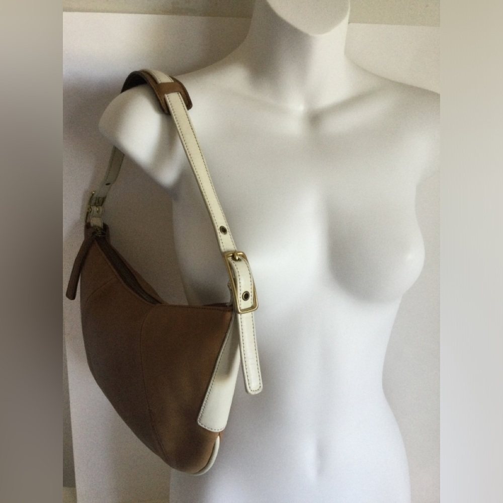 Vintage Coach Y2K Shoulder Bag Brown Leather Fortune Cookie 9214 Hobo Handbag - Picture 16 of 16